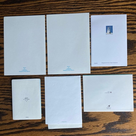 6 Assorted Unused Angel Town Snowman Wreath Santa Christmas Cards Envelopes - Picture 7 of 12